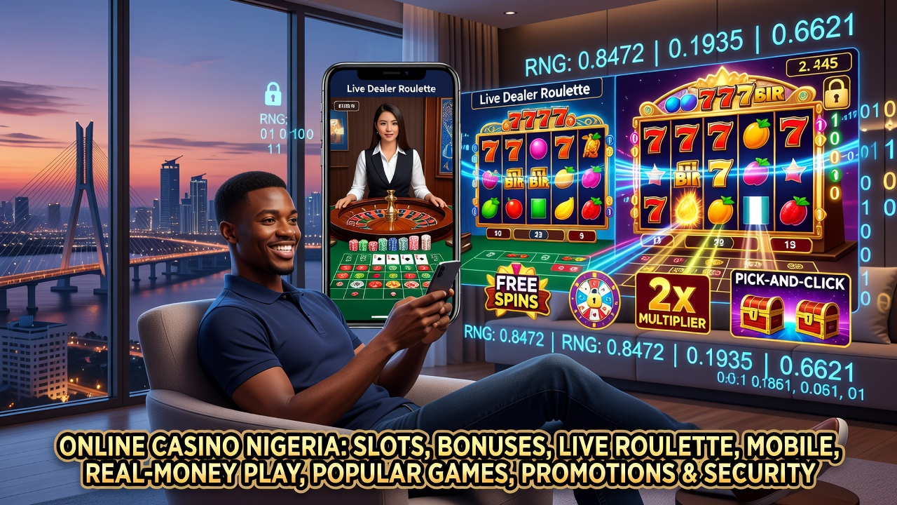 How Online Casino Games Work: Slots, Bonuses, Live Dealer Roulette, Mobile Access, Real-Money Play in Nigeria, Popular Games, Promotions and Security