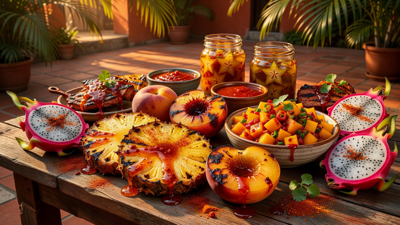 Hot Fruit Flavors: Fiery Fruit Recipes with Spicy Tropical Fruits, Exotic Fruit Varieties, and Fire-Roasted Fruit